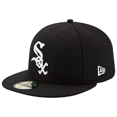Abbildung von New Era Chicago White Sox Cap 59Fifty Basecap Baseball Fitted Kappe MLB schwarz 7 3/4 62cm (XXL)