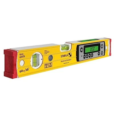 Abbildung von STABILA Elektronik Wasserwaage TECH 196 DL digitale wasser und staubdicht nach IP 67, 2 Digital Displays, kalibrationsfrei mit Tasche, 40 cm