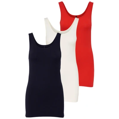 Abbildung von ONLY 3 PACK Top, Damen, Größe: XS, Farb mix