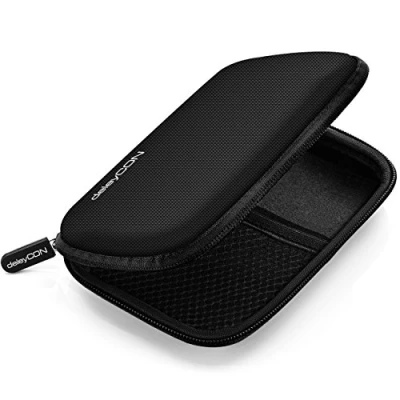 Abbildung von deleyCON Festplattentasche Case für 2,5&quot; Zoll HDD SSD 2 Fächer