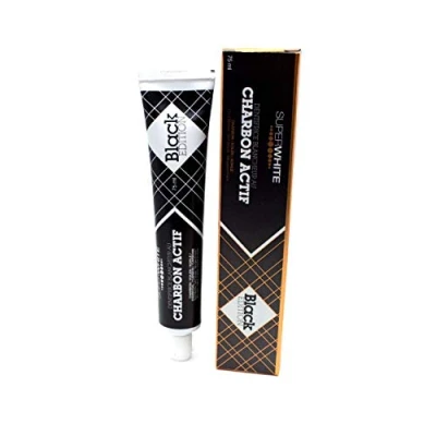 Abbildung von SUPERWHITE Black Edition Aktivkohle Zahnpasta White 75 ml