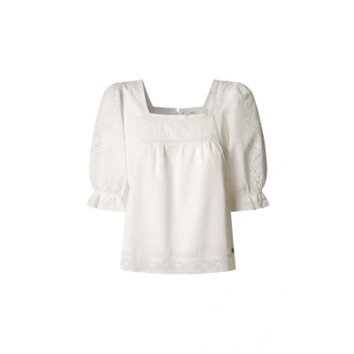 Abbildung von Pepe Jeans Everly Bluse, Damen, Größe: Large, Off white