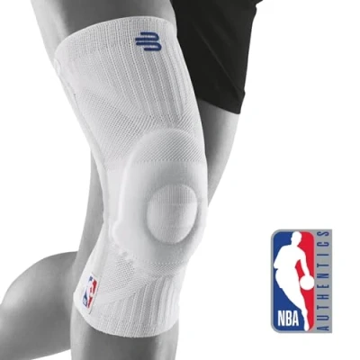 Abbildung von BAUERFEIND Men&#039;s Run Performance Kniebandage Unisex für Basketball, Weiß, M