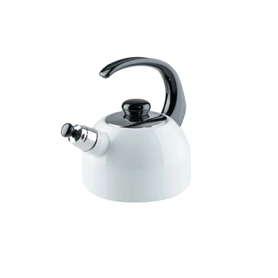 Abbildung von Riess, 0543 033, Flötenkessel Plus, CLASSIC weiss, Inhalt 2 Liter, Durchmesser 18.4 cm, 3 fach emailliert, Wasserkessel, Induktion
