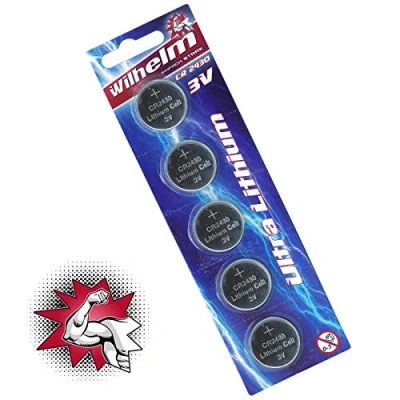 Abbildung von 5 x CR2430 WILHELM Lithium Knopfzelle 3V 270mAh ø24,3x3,0mm Batterie DL 2430