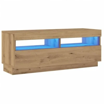 Abbildung von vidaXL TV Schrank mit LED Leuchten Artisan Eiche 100x35x40 cm