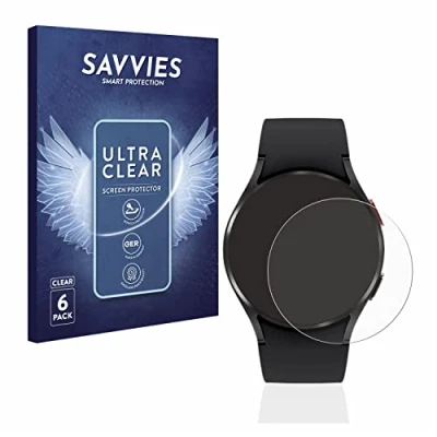 Abbildung von Savvies 6 Stück Schutzfolie für Samsung Galaxy Watch 4 (40mm) Displayschutz Folie Ultra Transparent