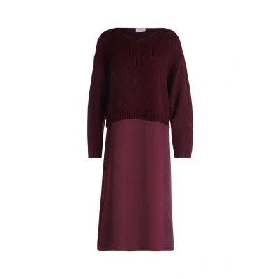 Abbildung von Vera Mont Strickkleid, Damen, Größe: 36, Burgundy grape