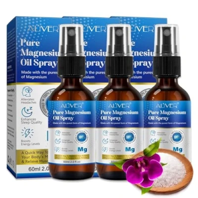 Abbildung von ALIVER Gesichts und Körperspray Pure Magnesiumöl Spray für Sport Muskel Entspannung 60ml, 3 tlg., 60ML