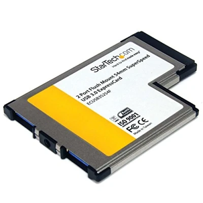 Abbildung von StarTech.com 2 Port USB 3.0 ExpressCard mit UASP Unterstützung 54mm Schnittstellenkarte für Laptop A (Buchse)