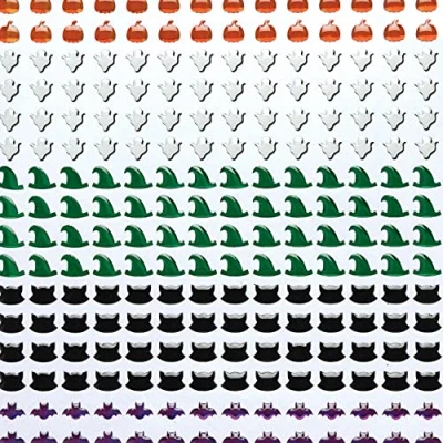 Abbildung von Baker Ross FE700 Halloween Schmucksteine Selbstklebend Packung mit 280, für Kinder zur Kartenherstellung, zum Basteln und Dekorieren