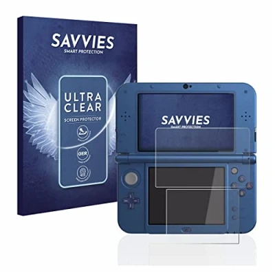 Abbildung von Savvies 18 Stück Schutzfolie für Nintendo New 3DS XL Displayschutz Folie Ultra Transparent
