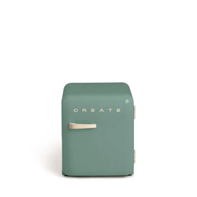 Abbildung von CREATE / Retro FRIDGE 50 SAND/Kühlschrank in Salbeigrün, Griff Sand 85W, Minibar, eine Regalfläche, Design, 50cm, zwei Ablagen, 48L Fassungsvermögen, energiesparend, 50x44x49,8cm