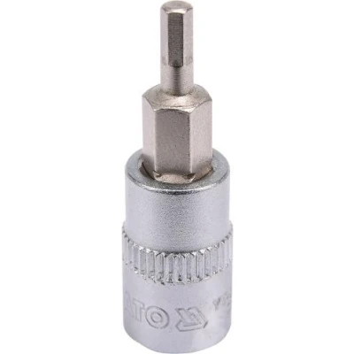Abbildung von YATO YT 04370 Steckschlüsseleinsatz 1/4 Außensechskant DIN 3120 3 Chrom Vanadium Stahl, Werkzeugstahl