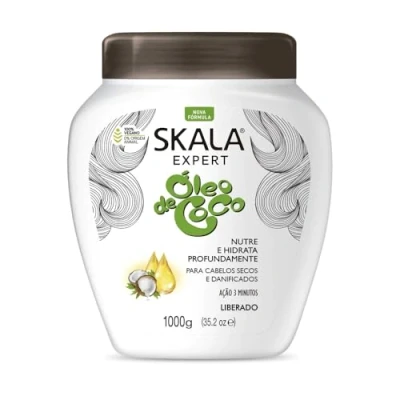 Abbildung von SKALA Mask Kokosöl für trockenes und beschädigtes Haar 1 kg Portugal Máscara Capilar Óleo de Côco 1000ml