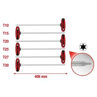 Abbildung von KS TOOLS 158.8050 Winkelschraubendrehersatz Chrom Vanadium Stahl 6