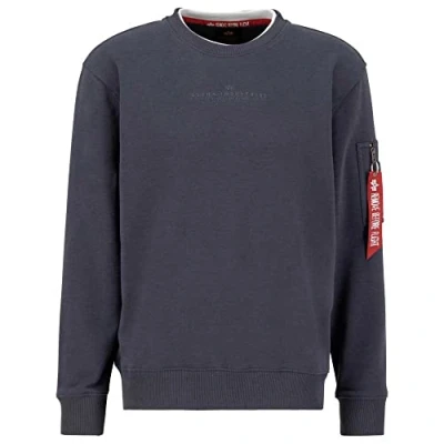 Abbildung von Alpha Industries Double Layer Sweatshirt, Herren, Größe: XL, Grey black