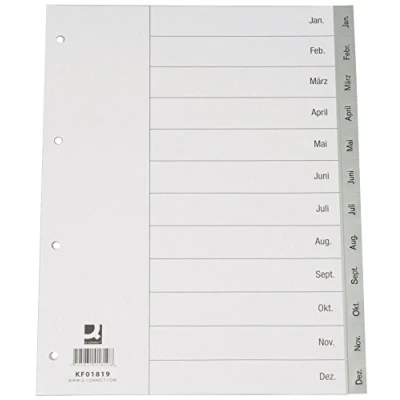 Abbildung von Connect Register A4 PP Jan. Dez. grau