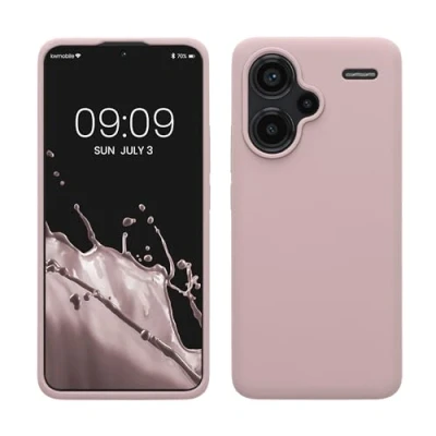 Abbildung von kwmobile Hülle kompatibel mit Xiaomi Redmi Note 13 Pro+ 5G / Pro Plus Silikon Handy Case Handyhülle weiche Oberfläche kabelloses Laden Nude Lilac
