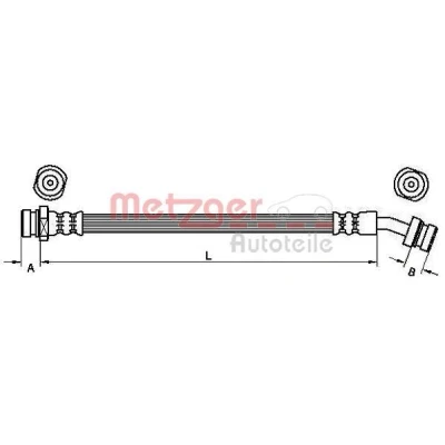 Abbildung von METZGER 4110833 Bremsschläuche 149 KIA: SORENTO 1