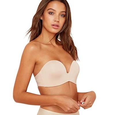 Abbildung von Wonderbra Damen Ultimate Strapless trägerloser BH nahtlos starker Halt Push Up , BHskin, 70 G