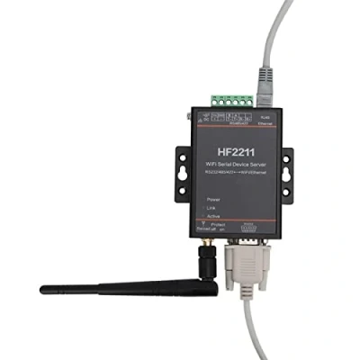 Abbildung von Fafeicy HF2211 Serieller Port Server, RS232/485/422 zu WiFi &amp; Ethernet Serial Server Modul Kommunikationsgerät DTU Netzwerkkonverter 5 36VDC