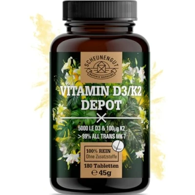 Abbildung von Scheunengut® Vitamin D3 K2 Hochdosierte Depot Kapseln 180 St