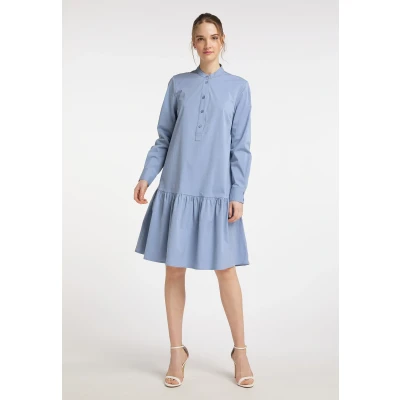 Abbildung von Dreimaster Colina Blusenkleid, Damen, Größe: 38, Graublau
