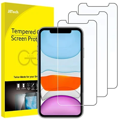 Abbildung von JETech Schutzfolie für iPhone 11 und XR 6,1 Zoll, Panzer Schutz Glas Folie Displayschutzfolie, 3 Stück