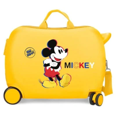 Abbildung von Disney Mickey 3D Kinderkoffer Ocker 50x38x20 cm Starres ABS Seitlicher Kombinationsverschluss 34L 1,8 kg 4 Rollen Handgepäck