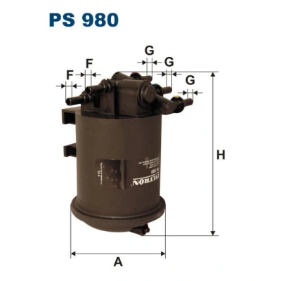 Abbildung von FILTRON PS 980 Kraftstofffilter Leitungsfilter 8 RENAULT: Kangoo I Rapid, I, MASTER 2 Kasten