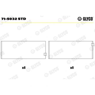 Abbildung von Pleuellager GLYCO 71 5032 STD