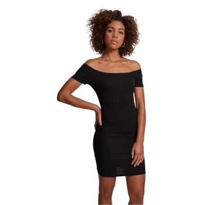 Abbildung von Urban Classics OFF Shoulder Etuikleid, Damen, Größe: Medium, Black