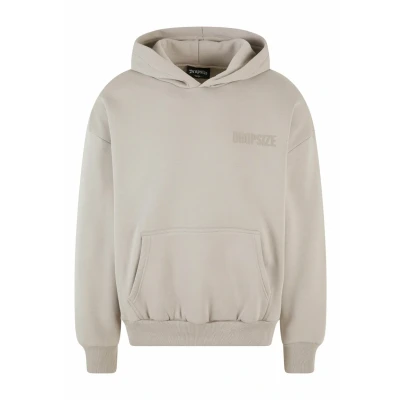 Abbildung von Dropsize Heavy HD Print Kapuzenpullover, Herren, Größe: XS, Silvergrey