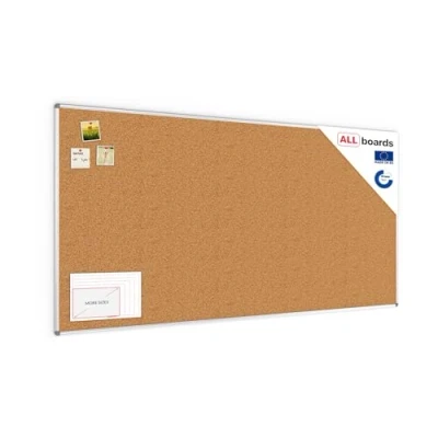 Abbildung von ALLboards Pinnwand mit Aluminiumrahmen 240x120cm, Korktafel Korkwand Kork