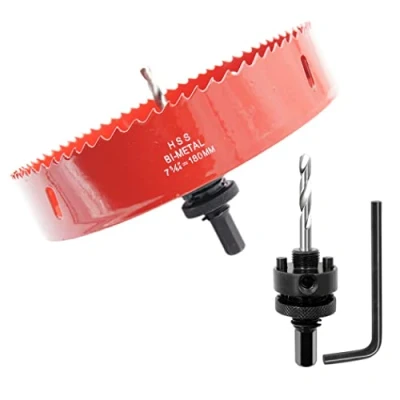 Abbildung von Lochsäge 180mm, LAIWEI Schwerlast Dorn lochbohrer, 4341 Bohrer, Lochfräser zum Bohren von Löchern in Holz, Aluminium, PVC und anderen Materialien, Bohrwerkzeuge