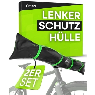 Abbildung von ARION Lenkerschutzhülle E Bike 2er Set I Heckträger Transportschutz Fahrrad Abdeckung Regenschutz Hülle wasserdicht für Fahrradträger Ebike Lenkerschutz Schutzhülle Lenker Regenhülle