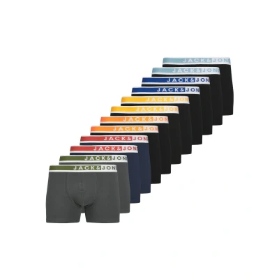 Abbildung von Jack &amp; Jones 12 pack Panties, Herren, Größe: Large, Nightshade navy blazer asphalt black