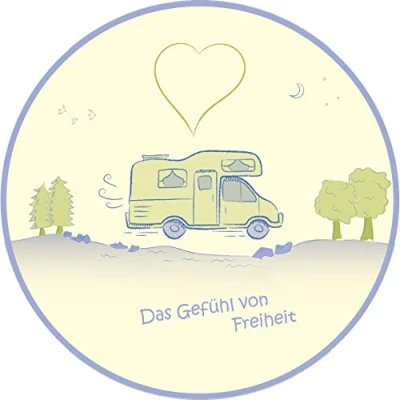 Abbildung von Essbarer Tortenaufleger * Wohnmobil 20cm Durchmesser // Aufleger Kuchen Wohnmobilkuchen