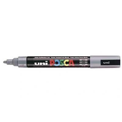 Abbildung von Uni Ball Fasermaler Posca PC 5M 1,8 2,5mm grau