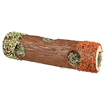 Abbildung von Trixie Holztunnel gefüllt mit Heu und Ringelblumen, 30 cm, 35 g