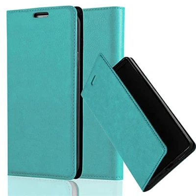 Abbildung von Cadorabo Hülle kompatibel mit Honor 5X / Play Huawei GR5 2016 aus Kunst Leder Flip Klappbare Magnetische [Kartenfächern] Cover für Tasche in Türkis