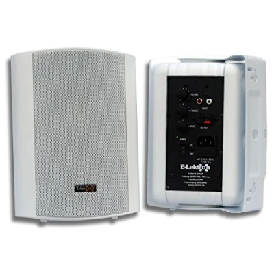 Abbildung von E Lektron EWL5A Stereo Aktiv Lautsprecher Paar inkl. Wandhalter 5&quot; 2X 60W Weiß
