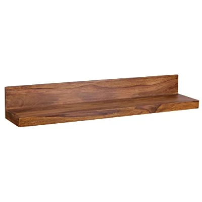 Abbildung von möbelando Wandregal Mumbai Massiv Holz Sheesham Holzregal 110 cm Landhaus Stil Hänge Regal Echt Wand Board Natur Produkt