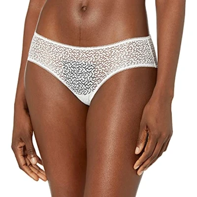 Abbildung von DKNY Damen Modern lace Trim Hipster Hschen, Popeline Weiß, Small