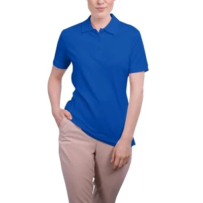 Abbildung von HRM Damen Luxury Polo, Royalblau, Gr. XS I Premium Polo Shirt aus 100% Baumwolle Basic Polohemd bis 60C farbecht waschbar Hochwertige &amp; nachhaltige Oberteile