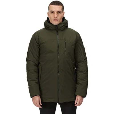 Abbildung von Regatta Herren Yewbank Ii Winterjacke mit Kapuze, Außenbereich wasserdichte Jacke, Dunkles kaki, XL