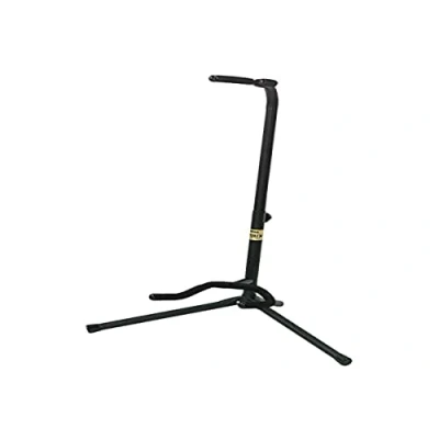 Abbildung von BSX 518070 De Luxe Gitarrenständer (höhenverstellbar von 60 83 cm, Standfläche 55 x 35 cm) schwarz
