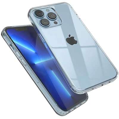 Abbildung von EAZY CASE Premium Crystal TPU Hülle kompatibel mit iPhone 13 Pro Schutzhülle Silikon Kameraschutz, Slimcover, Handyhülle, Silikonhülle, Backcover, Durchsichtig, Transparent