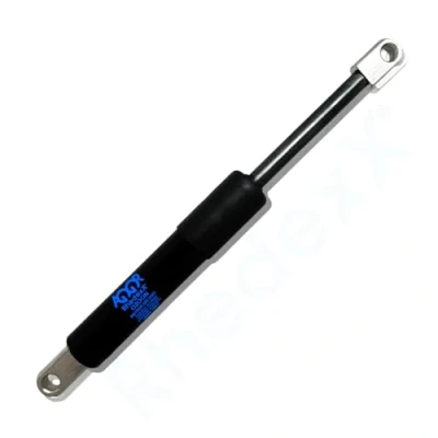 Abbildung von RhedexX® Gasdruckfeder Gasdruckdämpfer Flach Gelenkauge 685mm/300mm/200N Gasfeder mit M6 Augenaufnahme Länge 685mm Hub 300mm Kraft: 50N 800N (200 N)